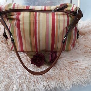 Stripe  Relic purse with inside  removable pouch